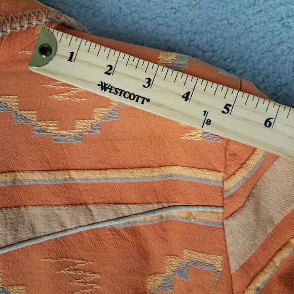 Coldwater Creek Blazer Women's 14 Orange Embroidered Aztec Southwestern Career - Picture 16 of 16
